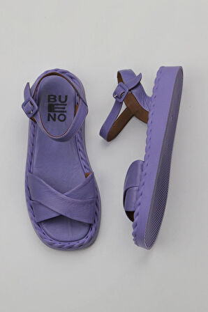 Bueno Shoes Lila Deri Kadın Düz Sandalet 01wy9102