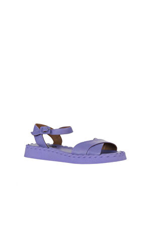 Bueno Shoes Lila Deri Kadın Düz Sandalet 01wy9102