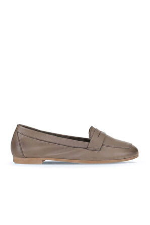 Bueno Shoes Gri Deri Kadın Loafer 01wy0801