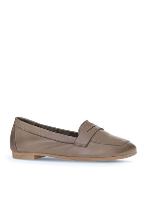 Bueno Shoes Gri Deri Kadın Loafer 01wy0801