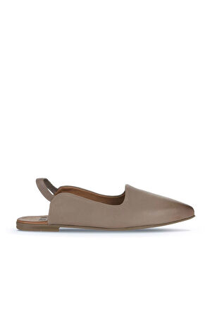 Bueno Shoes Gri Deri Kadın Düz Sandalet 01wy1802