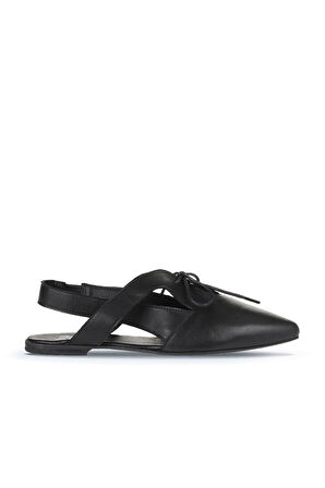 Bueno Shoes Siyah Deri Kadın Düz Sandalet 01wy1803