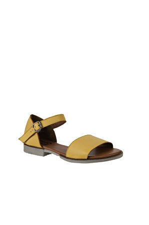 Bueno Shoes Sarı Deri Kadın Sandalet 01wy2502