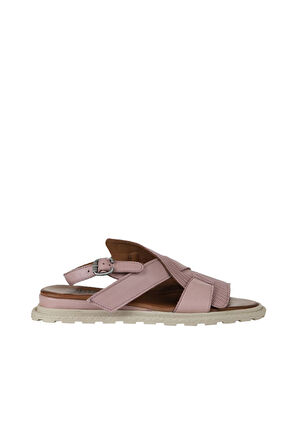 Bueno Shoes Gül Kurusu Deri Kadın Düz Sandalet 01wy5401