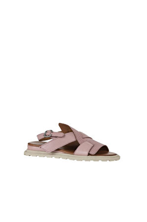 Bueno Shoes Gül Kurusu Deri Kadın Düz Sandalet 01wy5401