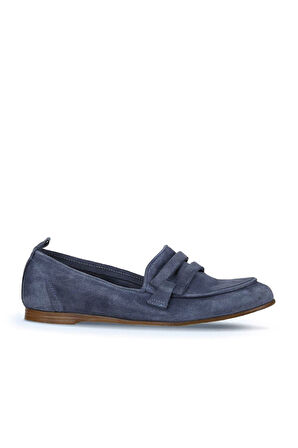 Bueno Shoes Mavi Süet Kadın Loafer 01wy6000