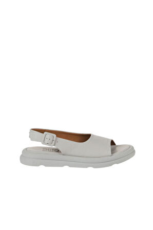 Bueno Shoes Ekru Deri Kadın Sandalet 01wy9404