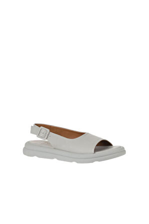 Bueno Shoes Ekru Deri Kadın Sandalet 01wy9404