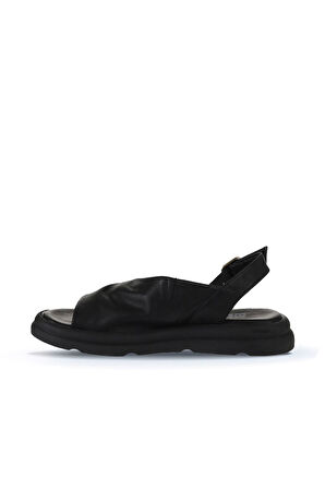 Bueno Shoes Siyah Deri Kadın Sandalet 01wy9407