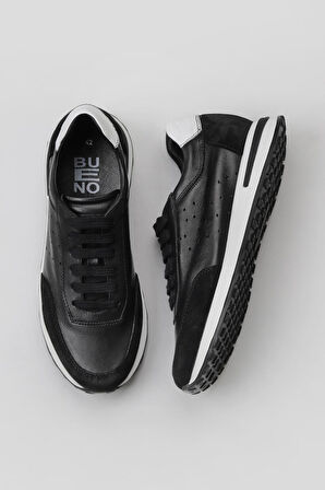 Bueno Shoes Siyah Multi Deri Erkek Spor Ayakkabı 01my13402