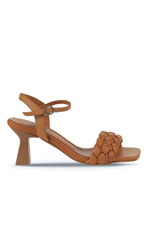 Bueno Shoes Taba Deri Kadın Topuklu Ayakkabı 01wy6800