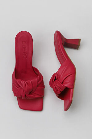 Bueno Shoes Fuşya Deri Kadın Topuklu Terlik 01wy6803