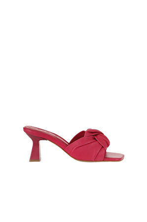 Bueno Shoes Fuşya Deri Kadın Topuklu Terlik 01wy6803
