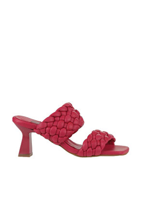 Bueno Shoes Fuşya Deri Kadın Topuklu Terlik 01wy6804