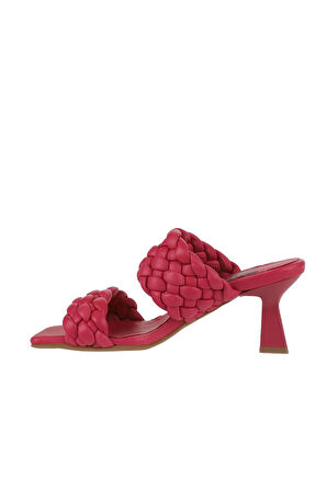 Bueno Shoes Fuşya Deri Kadın Topuklu Terlik 01wy6804