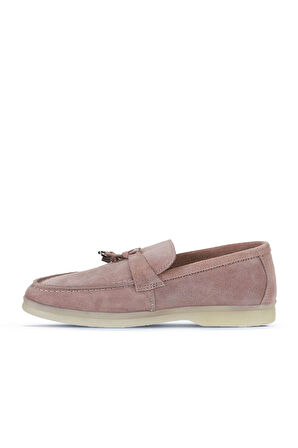 Bueno Shoes Pembe Süet Kadın Loafer 05ws101