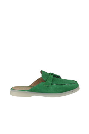 Bueno Shoes Yeşil Süet Kadın Düz Terlik 05wt103
