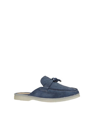 Bueno Shoes Mavi Süet Kadın Düz Terlik 05wt103