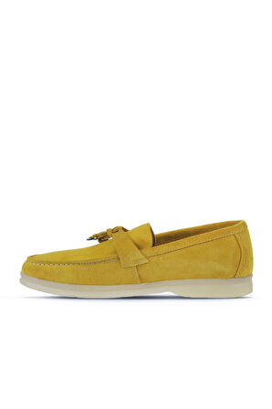 Bueno Shoes Sarı Süet Kadın Loafer 05ws101