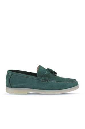 Bueno Shoes Yeşil Süet Kadın Loafer 05ws101