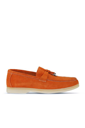 Bueno Shoes Turuncu Süet Kadın Loafer 05ws101