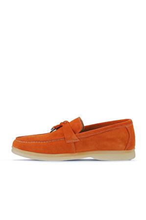 Bueno Shoes Turuncu Süet Kadın Loafer 05ws101