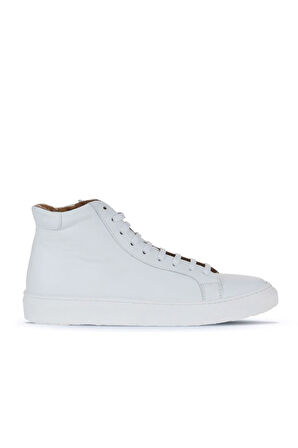 Bueno Shoes Beyaz Deri Kadın Düz Bot 01wz7700