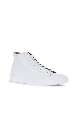 Bueno Shoes Beyaz Deri Kadın Düz Bot 01wz7700