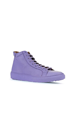 Bueno Shoes Lila Deri Kadın Düz Bot 01wz7700