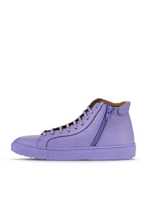 Bueno Shoes Lila Deri Kadın Düz Bot 01wz7700