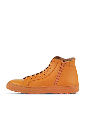 Bueno Shoes Turuncu Deri Kadın Düz Bot 01wz7700