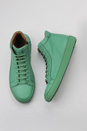 Bueno Shoes Yeşil Koyu Deri Kadın Düz Bot 01wz7700
