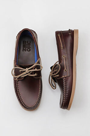 Bueno Shoes Kahverengi Kızıl Deri Erkek Loafer 11m23299
