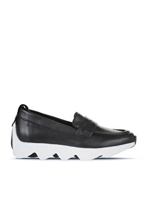 Bueno Shoes Siyah Deri Kadın Günlük Ayakkabı 01wz2801