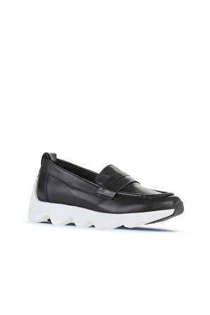 Bueno Shoes Siyah Deri Kadın Günlük Ayakkabı 01wz2801