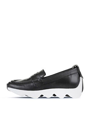 Bueno Shoes Siyah Deri Kadın Günlük Ayakkabı 01wz2801