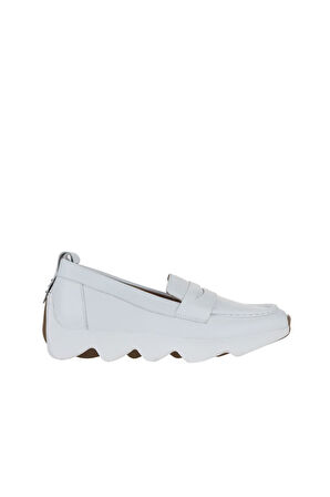 Bueno Shoes Beyaz Deri Kadın Günlük Ayakkabı 01wz2801