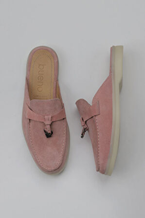 Bueno Shoes Pembe Süet Kadın Düz Terlik 05wt103