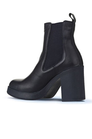 Bueno Shoes Lacivert Deri Kadın Topuklu Bot 01wz3202