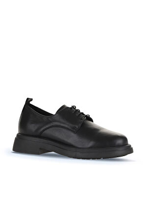 Bueno Shoes Siyah Deri Kadın Klasik Ayakkabı 01wz4006