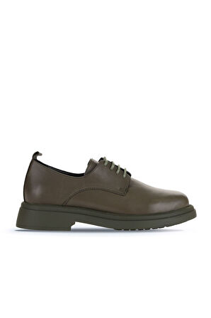 Bueno Shoes Haki Deri Kadın Klasik Ayakkabı 01wz4006