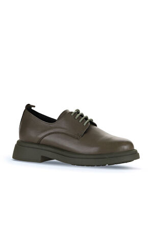 Bueno Shoes Haki Deri Kadın Klasik Ayakkabı 01wz4006