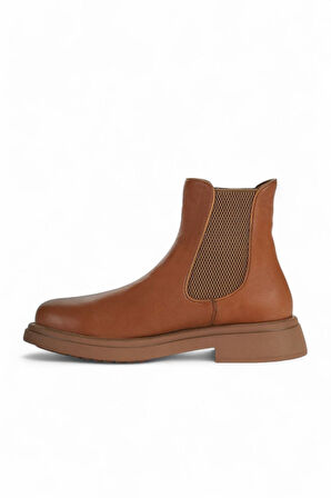 Bueno Shoes Taba Deri Kadın Düz Bot 01wz4007