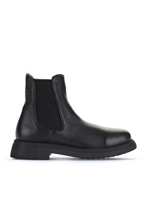 Bueno Shoes Siyah Deri Kadın Düz Bot 01wz4007