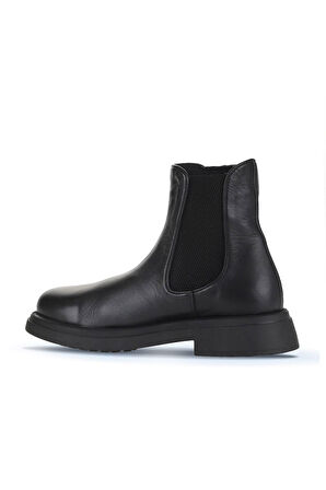 Bueno Shoes Siyah Deri Kadın Düz Bot 01wz4007