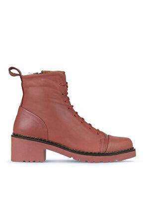 Bueno Shoes Pembe Deri Kadın Topuklu Bot 01wz4400
