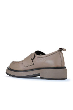 Bueno Shoes Gri Vizon Deri Kadın Loafer 01wz4508