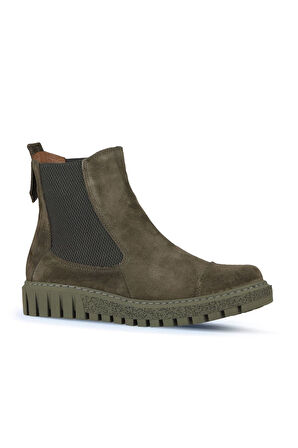 Bueno Shoes Haki Süet Kadın Düz Bot 01wz5202