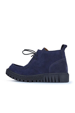 Bueno Shoes Lacivert Süet Kadın Düz Bot 01wz5206