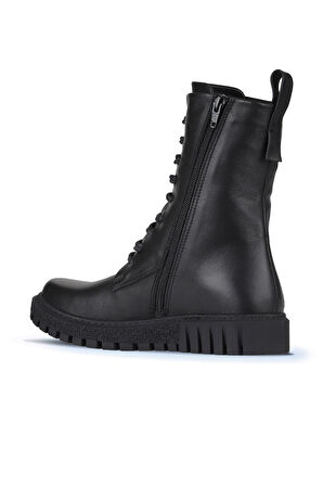 Bueno Shoes Siyah Deri Kadın Düz Bot 01wz5208